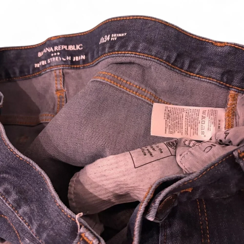 Banana-republic Men's Blue and Navy Jeans